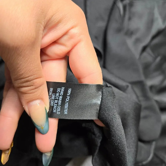 Lulus Black Tie Optional Satin Ruffled Midi Dress - Picture 10 of 12